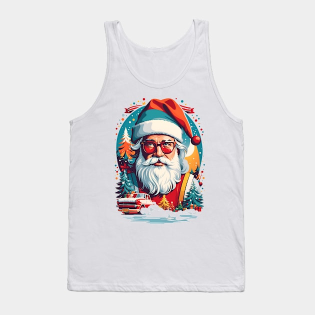 Retro Santa Tank Top by Omerico